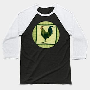 Little Red Rooster Green Baseball T-Shirt